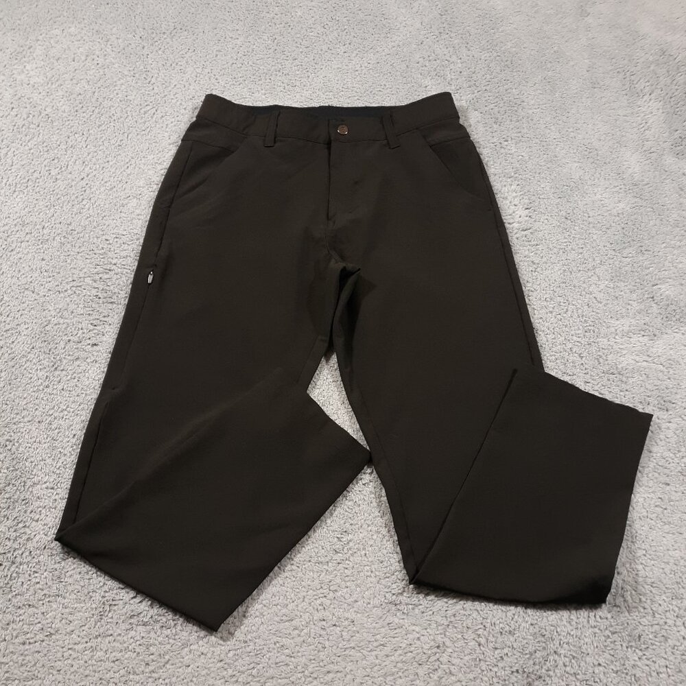 BYLT Kinetic Chino Pants Mens Waist 31 Inseam 29 Black Flat Front Performance
